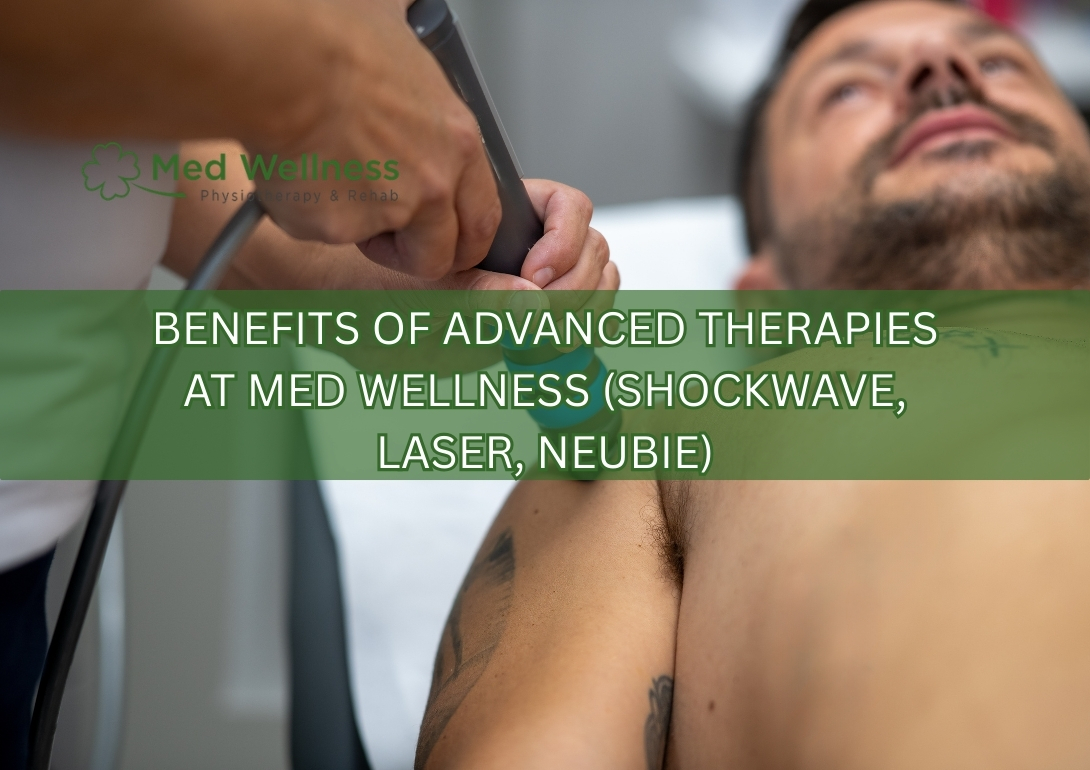 Advanced physiotherapy therapies shockwave laser neubie treatment at Med Wellness Vaughan
