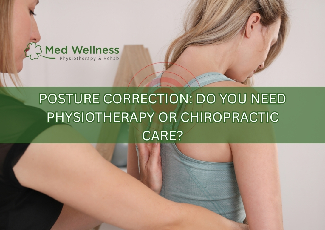 Posture correction physiotherapy vs chiropractic care spine alignment office worker