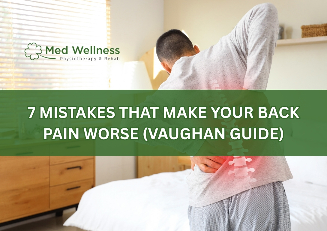 back pain mistakes poor posture sitting Vaughan