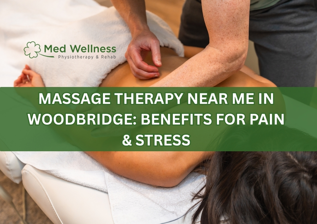 Massage therapy session for pain relief and stress reduction in Woodbridge clinic