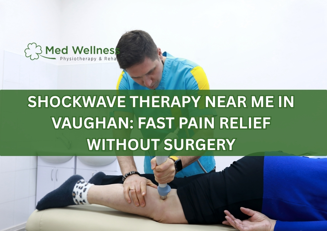 Shockwave therapy treatment for pain relief in Vaughan physiotherapy clinic
