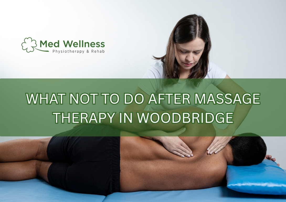 Aftercare tips following massage therapy session in Woodbridge clinic