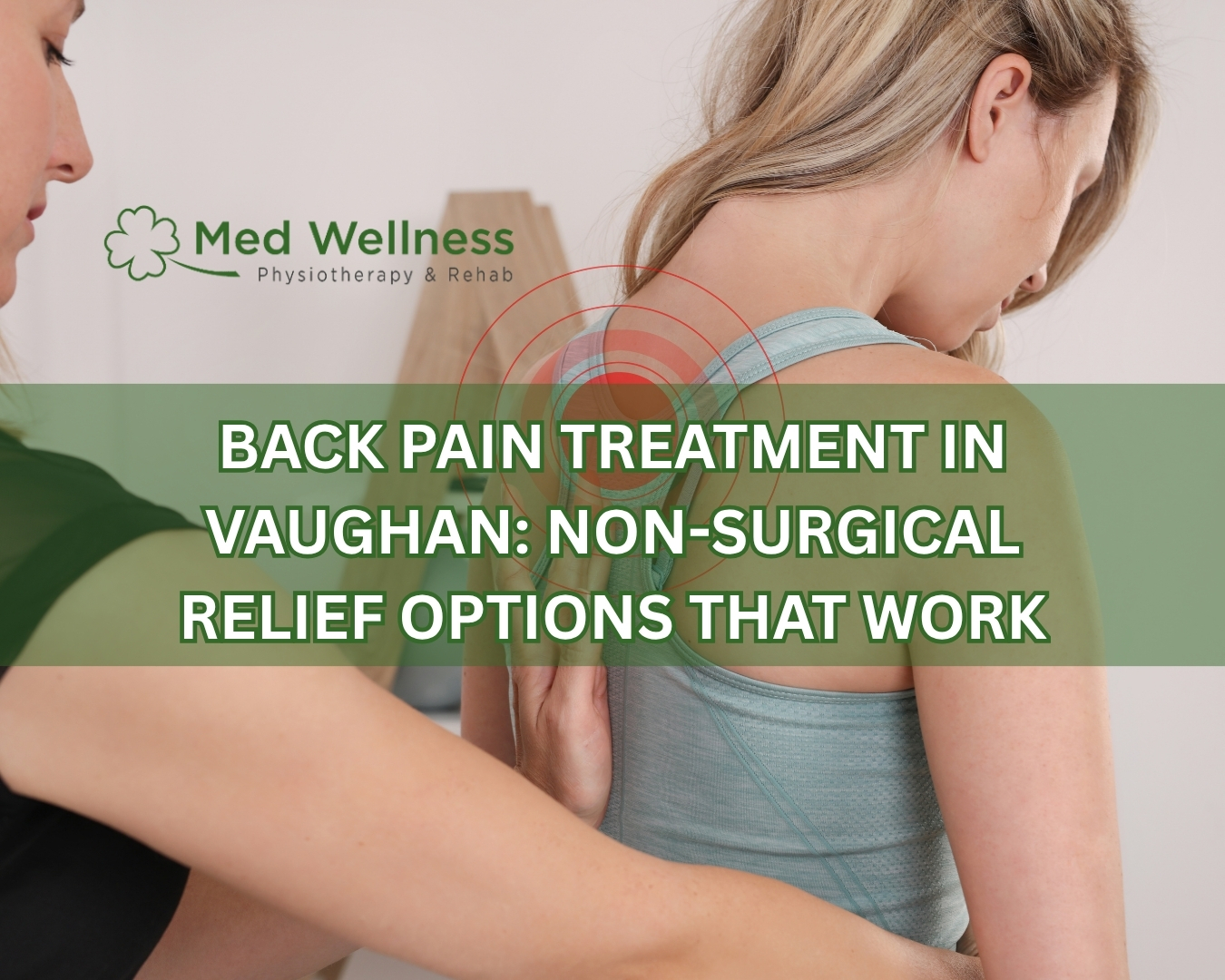 Physiotherapist treating lower back pain in Vaughan