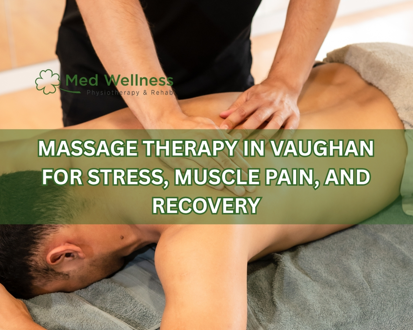 Massage therapist treating muscle tension in Woodbridge