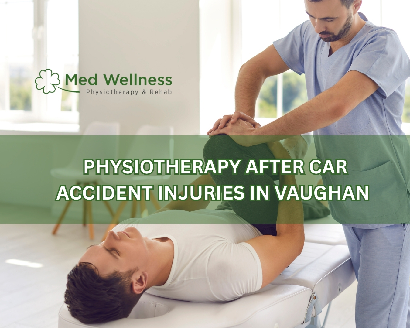 Physiotherapist treating whiplash injury after car accident