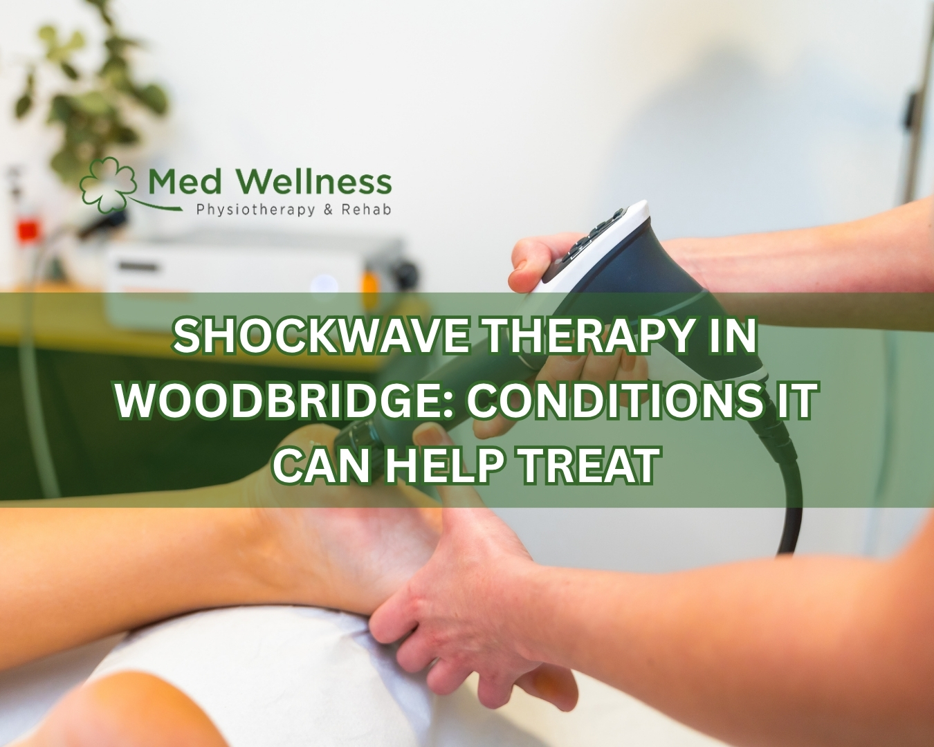 Shockwave therapy treatment session in Woodbridge